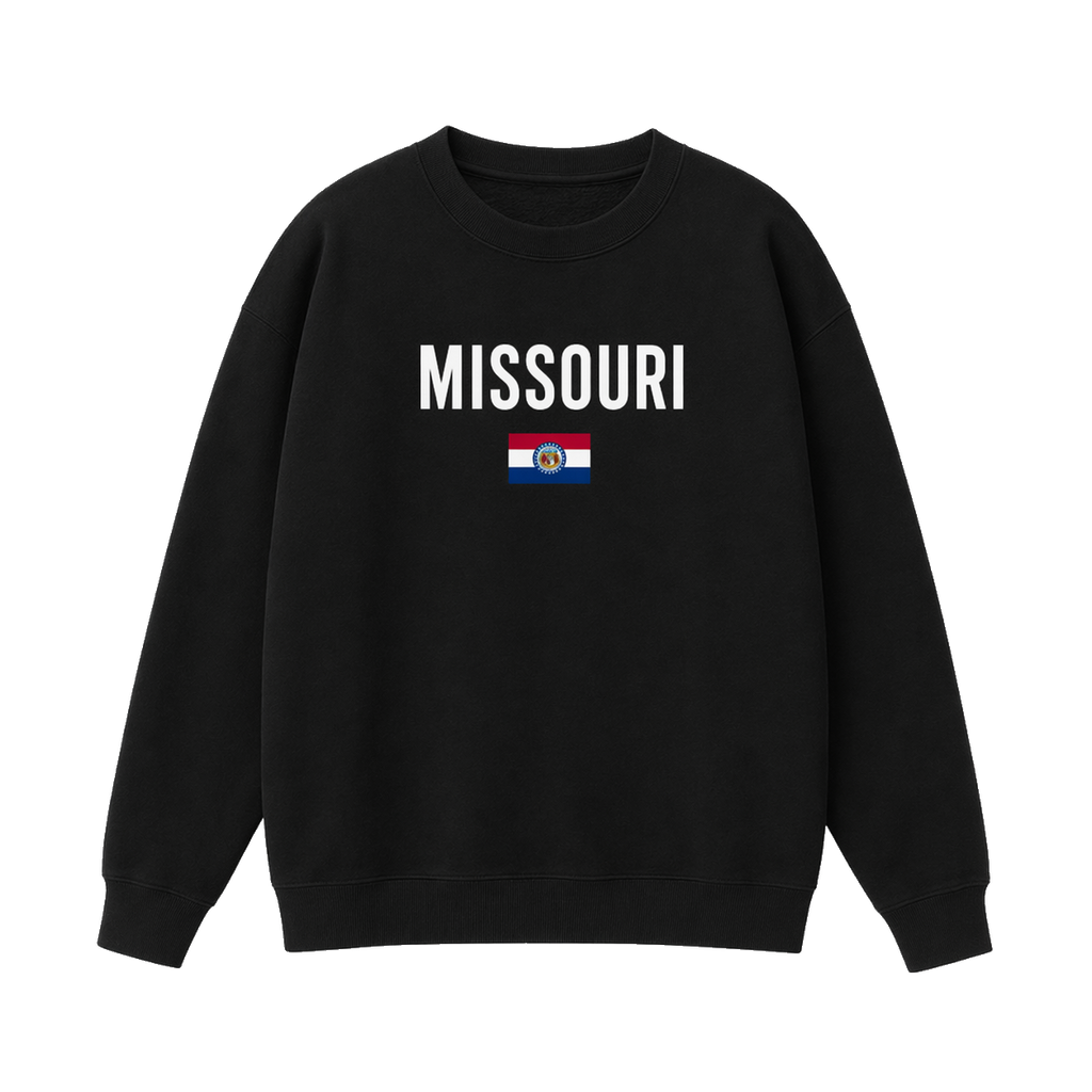 Collection 7 Missouri Essential Heavyweight Crewneck Sweatshirt - Black front