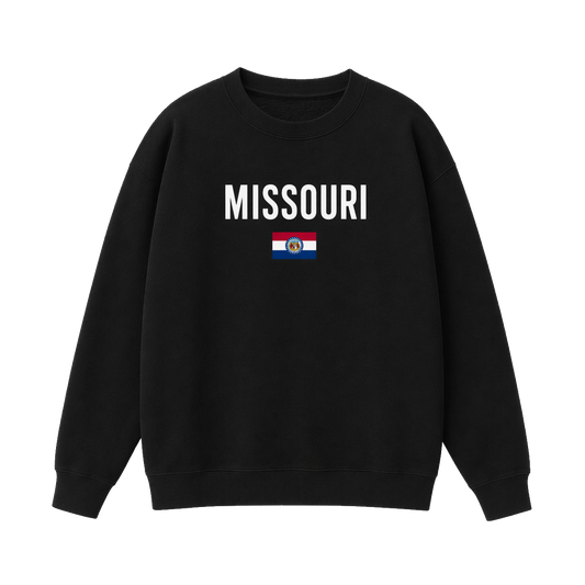 Collection 7 Missouri Essential Heavyweight Crewneck Sweatshirt - Black front
