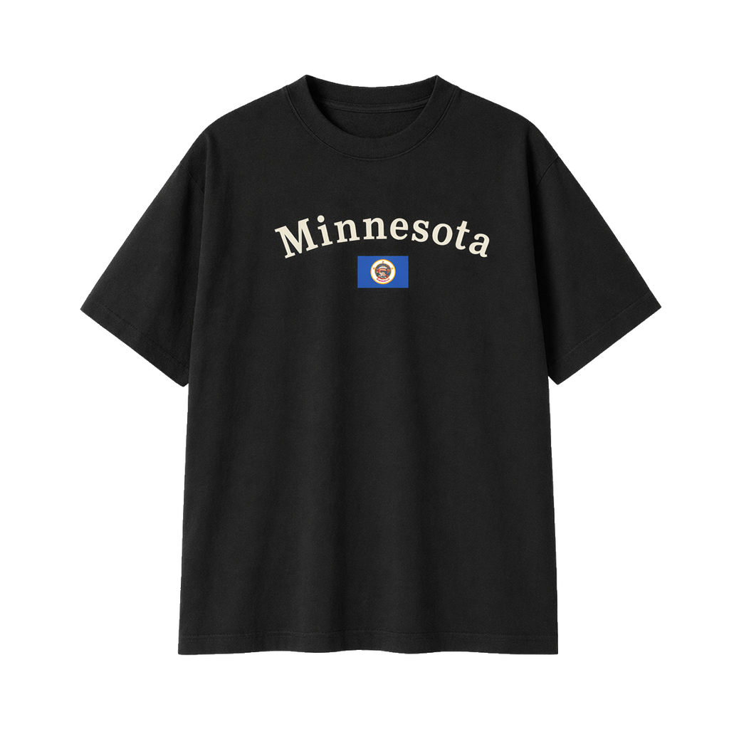 Collection 6 Minnesota Essential Cotton T-Shirt - Black front