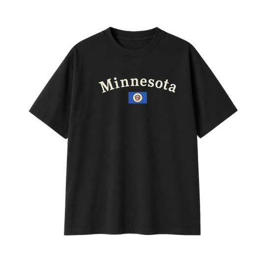 Collection 6 Minnesota Essential Cotton T-Shirt - Black front