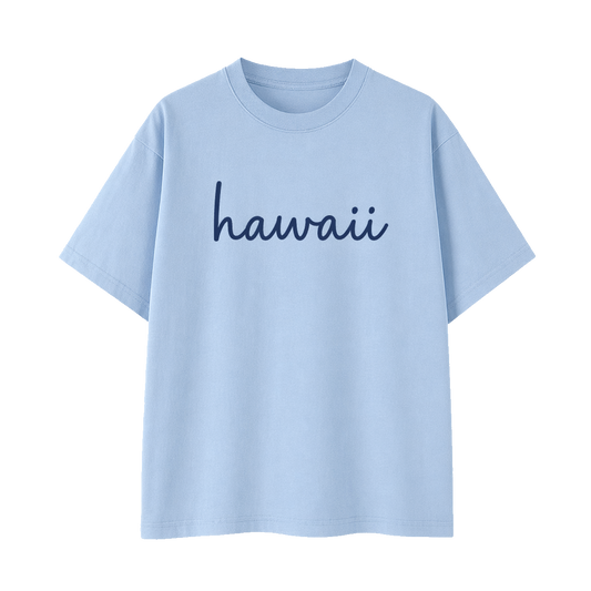 Collection 3 Hawaii Essential Cotton T-Shirt - Light Blue front