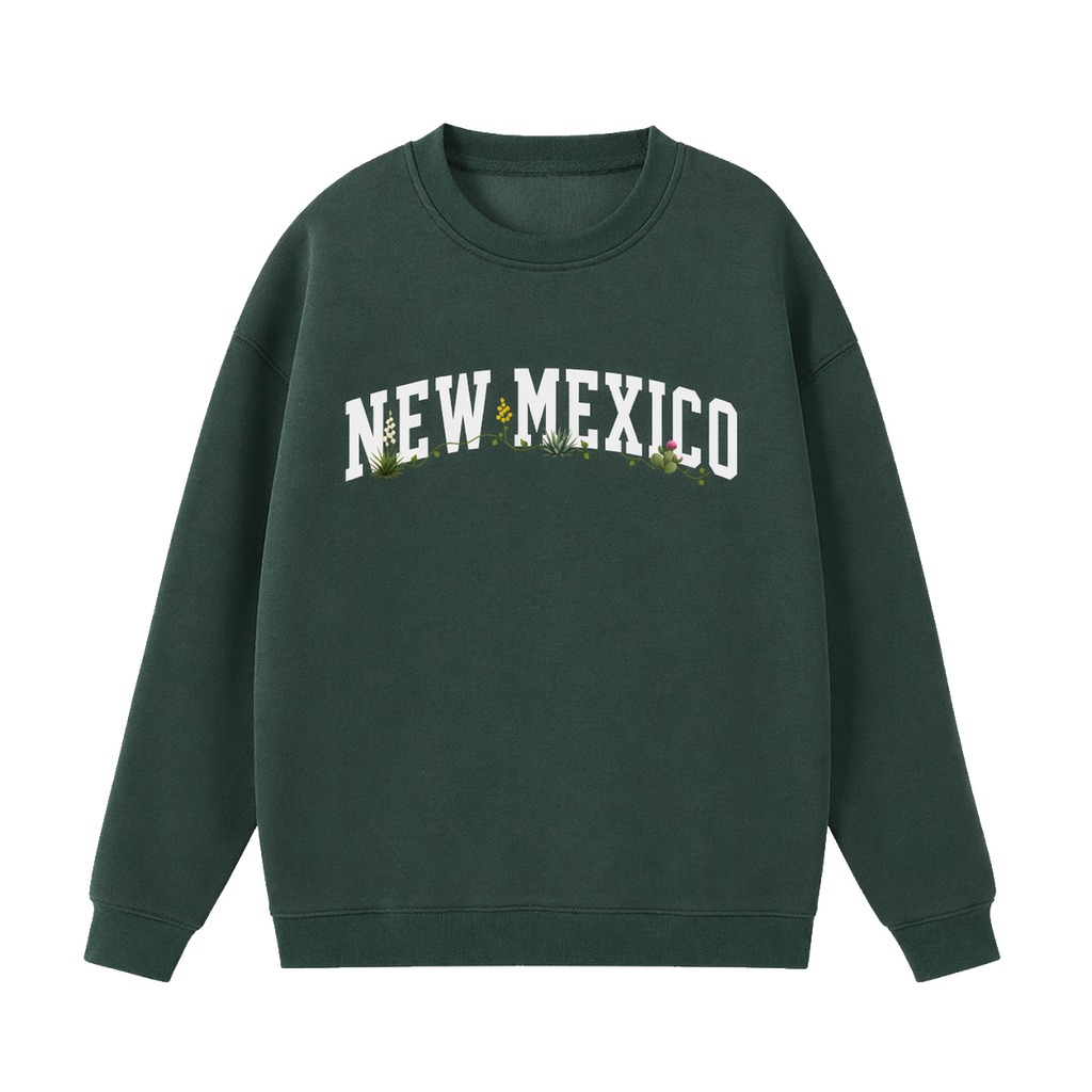 Collection 10 New Mexico Essential Heavyweight Crewneck Sweatshirt - Dark Green front