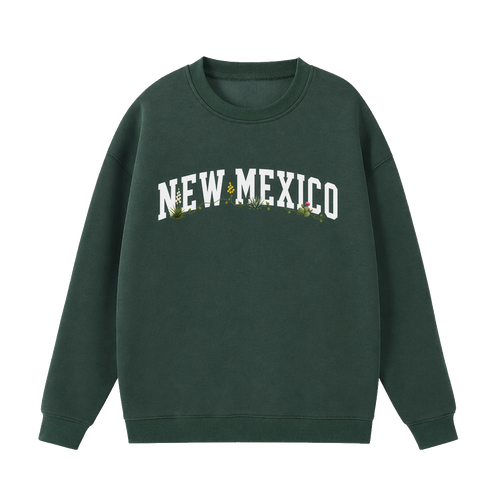Collection 10 New Mexico Essential Heavyweight Crewneck Sweatshirt - Dark Green front