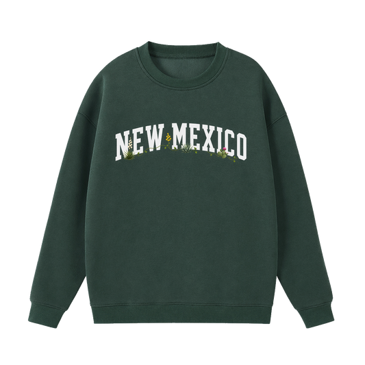Collection 10 New Mexico Essential Heavyweight Crewneck Sweatshirt - Dark Green front