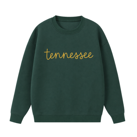 Collection 3 Tennessee Essential Heavyweight Crewneck Sweatshirt - Dark Green front