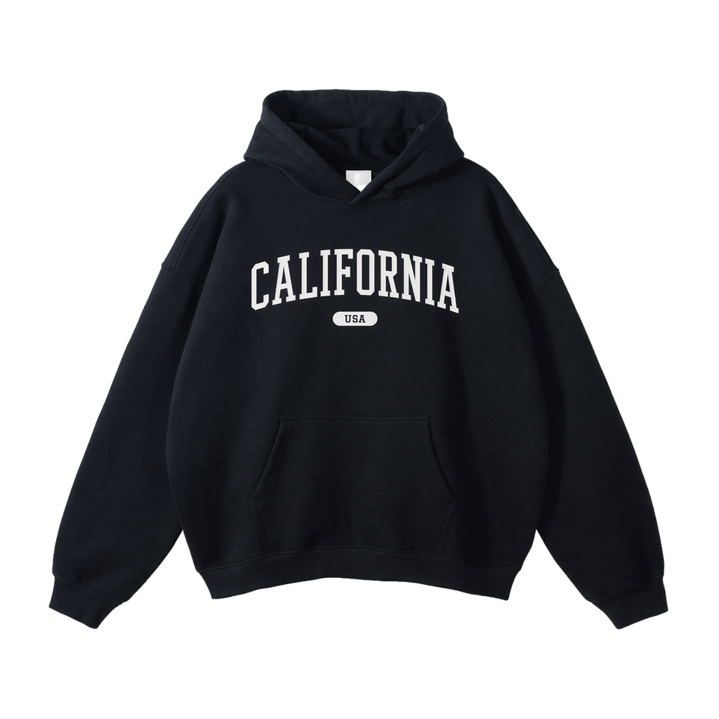 Collection 4 California Oversize Fleeced Hoodie - Black front