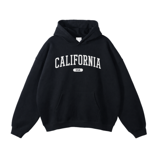 Collection 4 California Oversize Fleeced Hoodie - Black front
