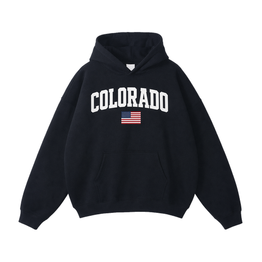 Collection 2 Colorado Oversize Fleeced Hoodie - Black front