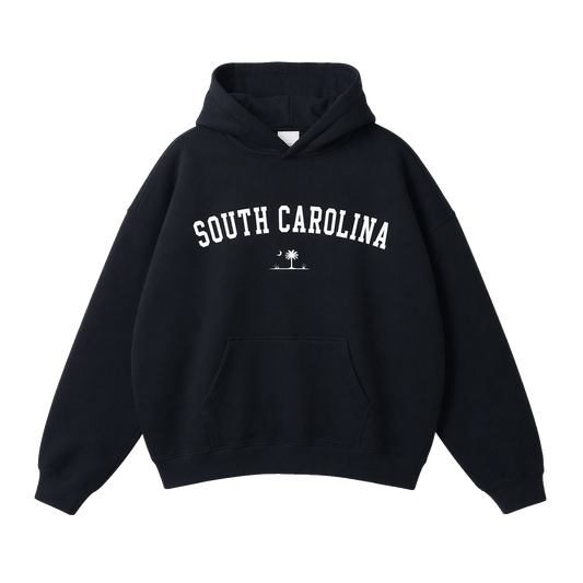 Collection 9 South Carolina Oversize Fleeced Hoodie - Black front