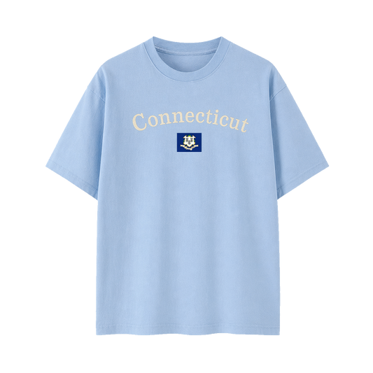 Collection 6 Connecticut Essential Cotton T-Shirt - Light Blue front