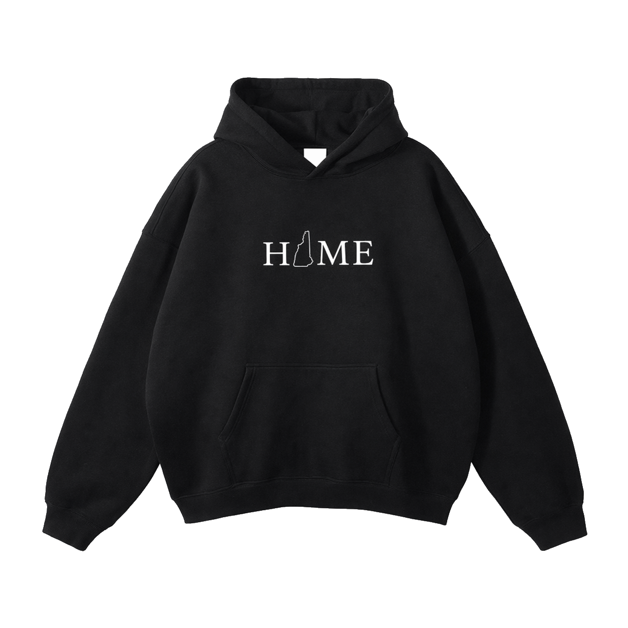 Collection 5 New Hampshire Oversize Fleeced Hoodie - Black front