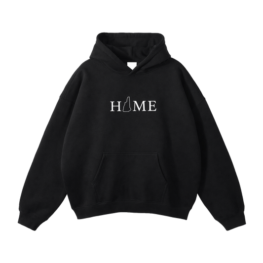 Collection 5 New Hampshire Oversize Fleeced Hoodie - Black front