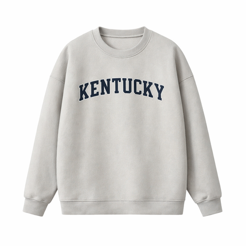Collection 1 Kentucky Essential Heavyweight Crewneck Sweatshirt - Gray front