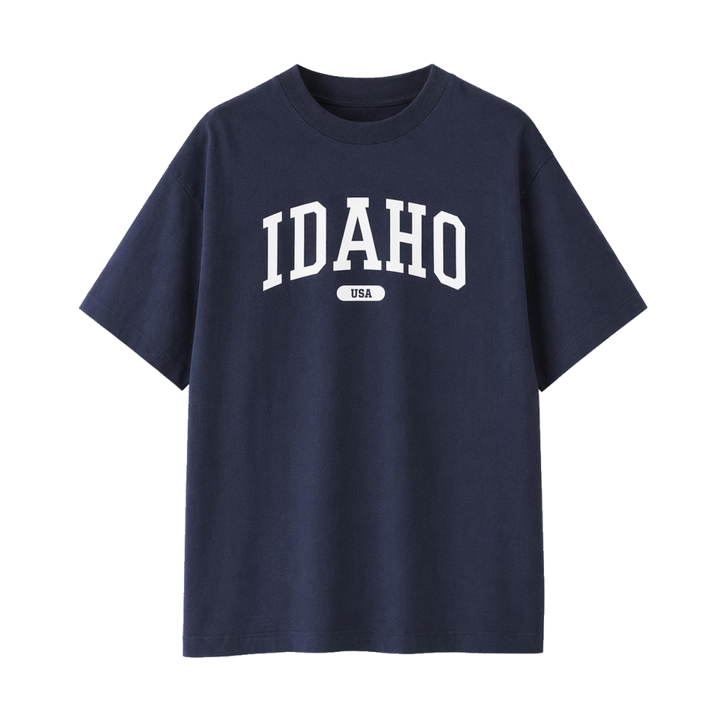 Collection 4 Idaho Essential Cotton T-Shirt - Navy Blue front