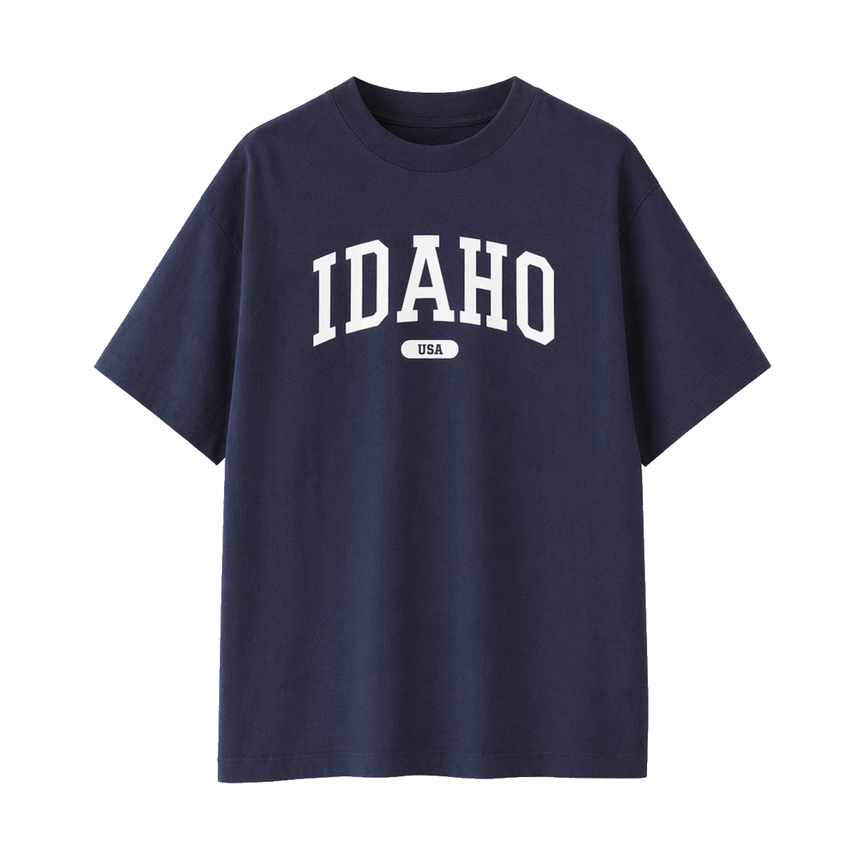 Collection 4 Idaho Essential Cotton T-Shirt - Navy Blue front