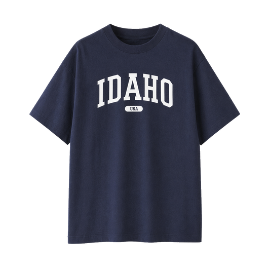 Collection 4 Idaho Essential Cotton T-Shirt - Navy Blue front