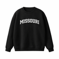 Collection 1 Missouri Essential Heavyweight Crewneck Sweatshirt - Black front