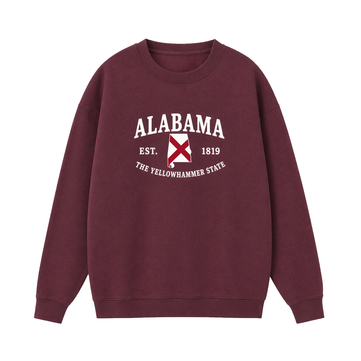 Collection 8 Alabama Essential Heavyweight Crewneck Sweatshirt - Dull Red front