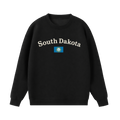 Collection 6 South Dakota Essential Heavyweight Crewneck Sweatshirt - Black front