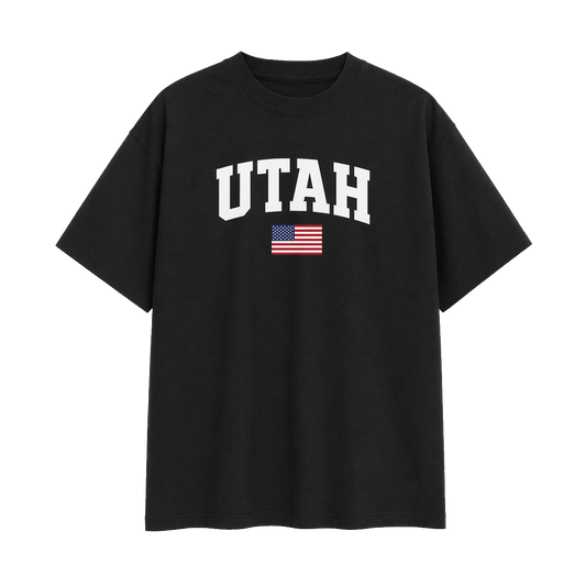 Collection 2 Utah Essential Cotton T-Shirt - Black front