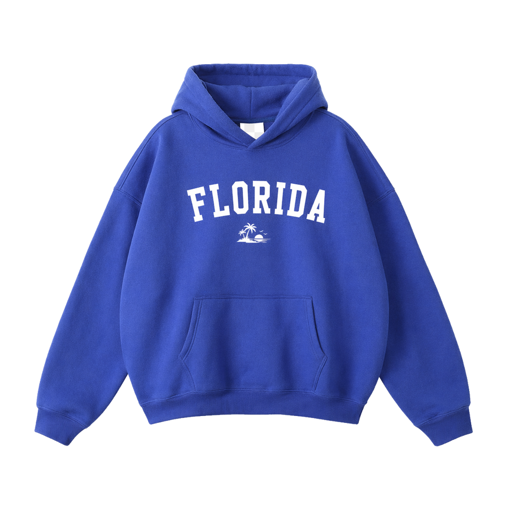 Collection 9 Florida Oversize Fleeced Hoodie - Klein Blue front