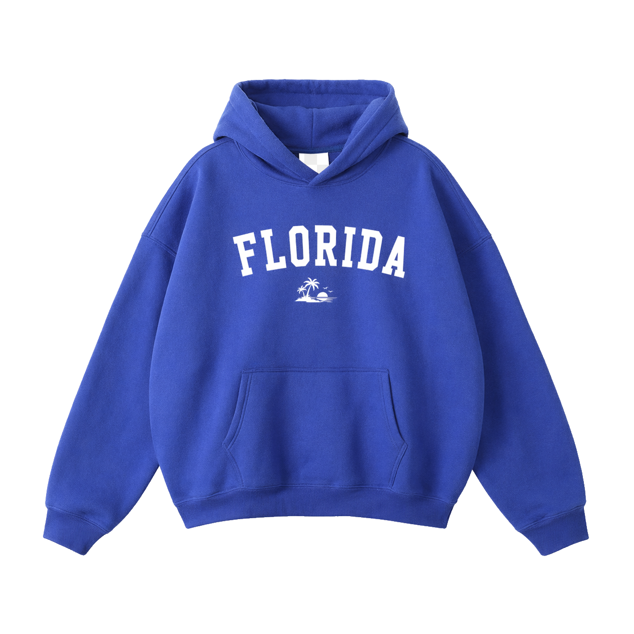 Collection 9 Florida Oversize Fleeced Hoodie - Klein Blue front