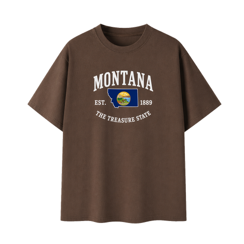 Collection 8 Montana Essential Cotton T-Shirt - Coffee front