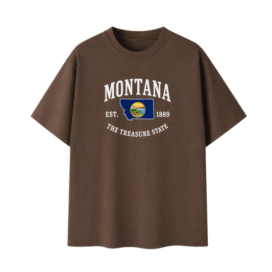 Collection 8 Montana Essential Cotton T-Shirt - Coffee front