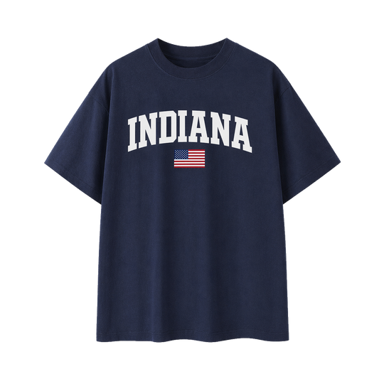 Collection 2 Indiana Essential Cotton T-Shirt - Navy Blue front