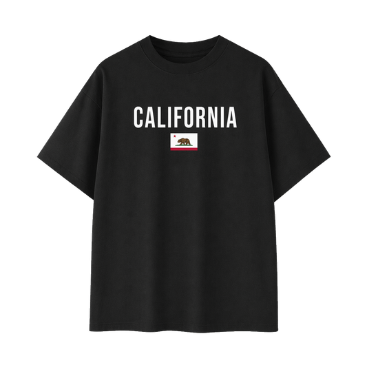 Collection 7 California Essential Cotton T-Shirt - Black front