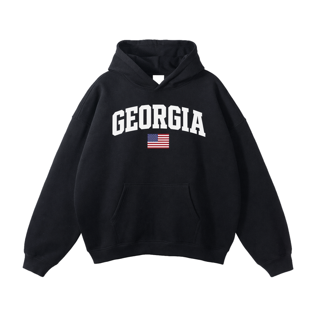 Collection 2 Georgia Oversize Fleeced Hoodie - Black front