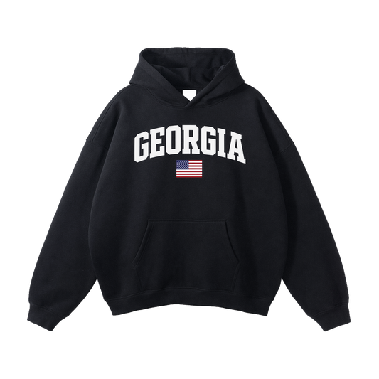 Collection 2 Georgia Oversize Fleeced Hoodie - Black front
