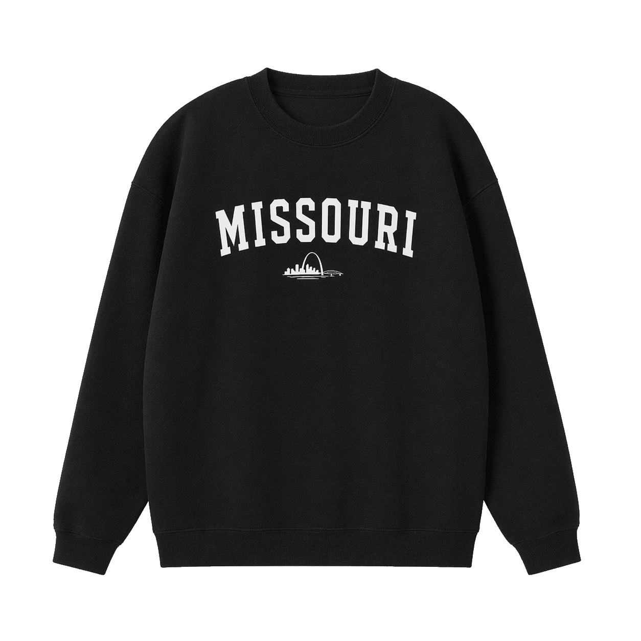 Collection 9 Missouri Essential Heavyweight Crewneck Sweatshirt - Black front
