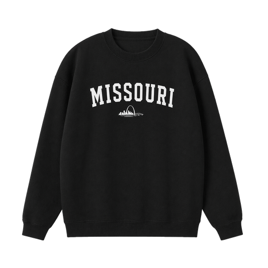 Collection 9 Missouri Essential Heavyweight Crewneck Sweatshirt - Black front