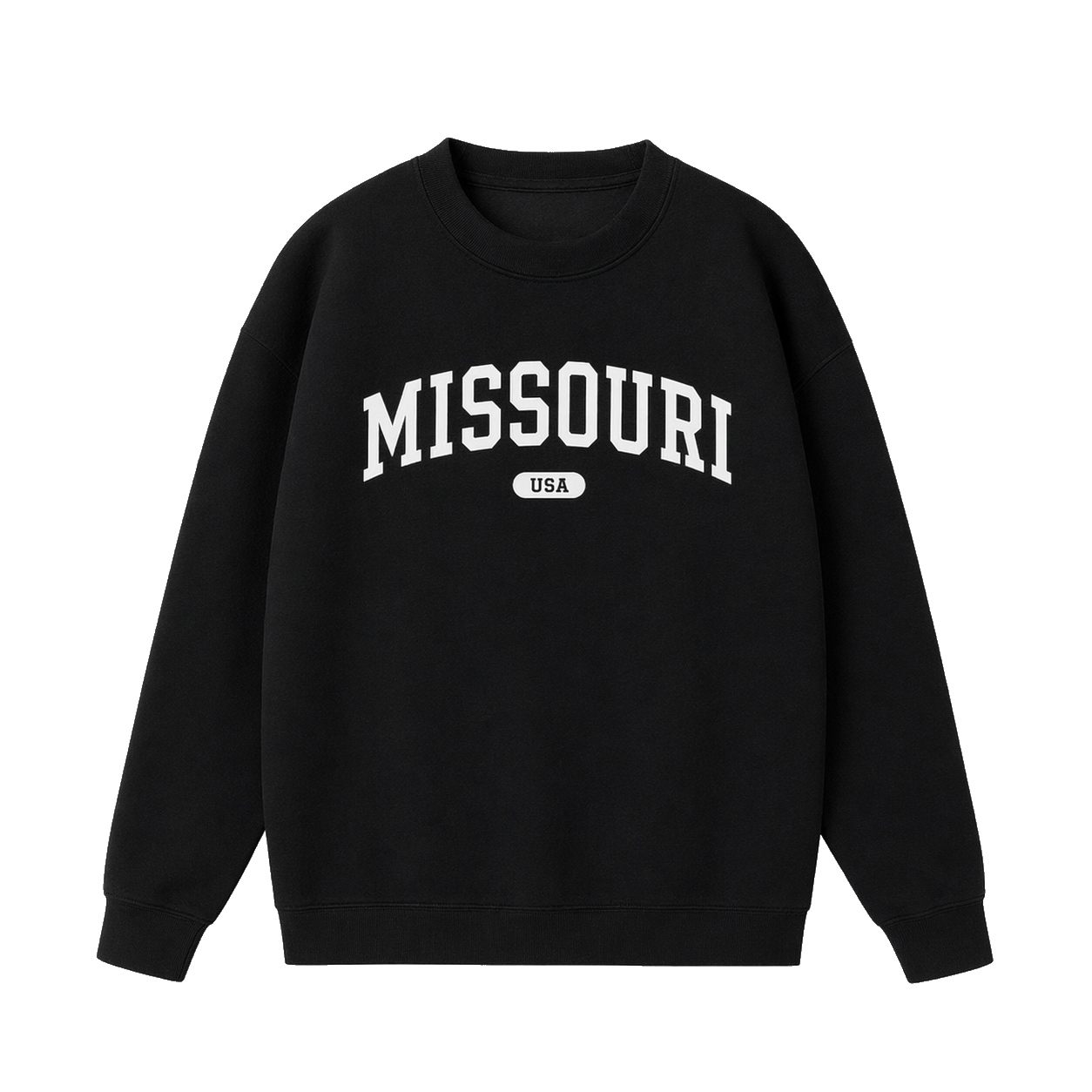 Collection 4 Missouri Essential Heavyweight Crewneck Sweatshirt - Black front