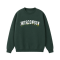 Collection 10 Wisconsin Essential Heavyweight Crewneck Sweatshirt - Dark Green front