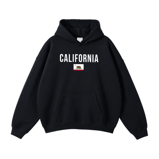 Collection 7 California Oversize Fleeced Hoodie - Black front