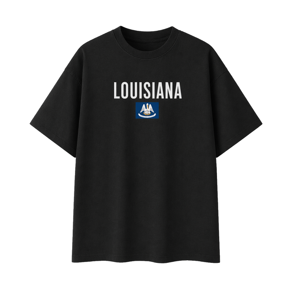 Collection 7 Louisiana Essential Cotton T-Shirt - Black front