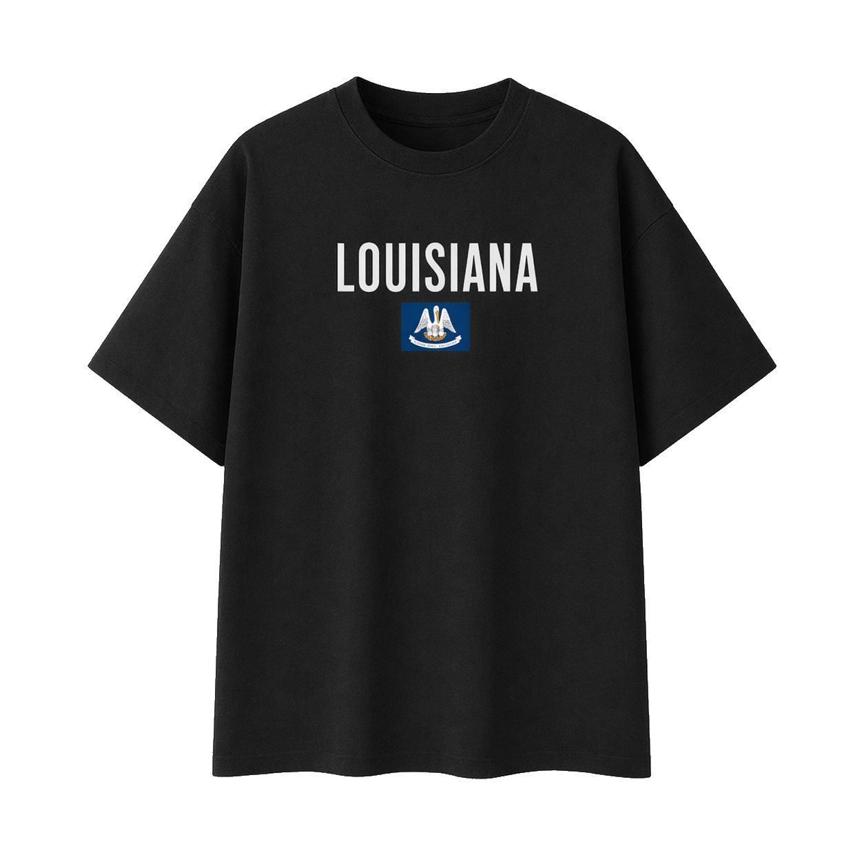 Collection 7 Louisiana Essential Cotton T-Shirt - Black front