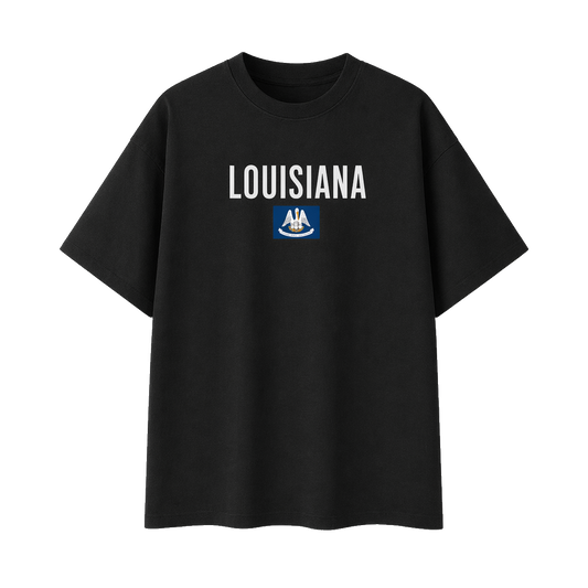 Collection 7 Louisiana Essential Cotton T-Shirt - Black front