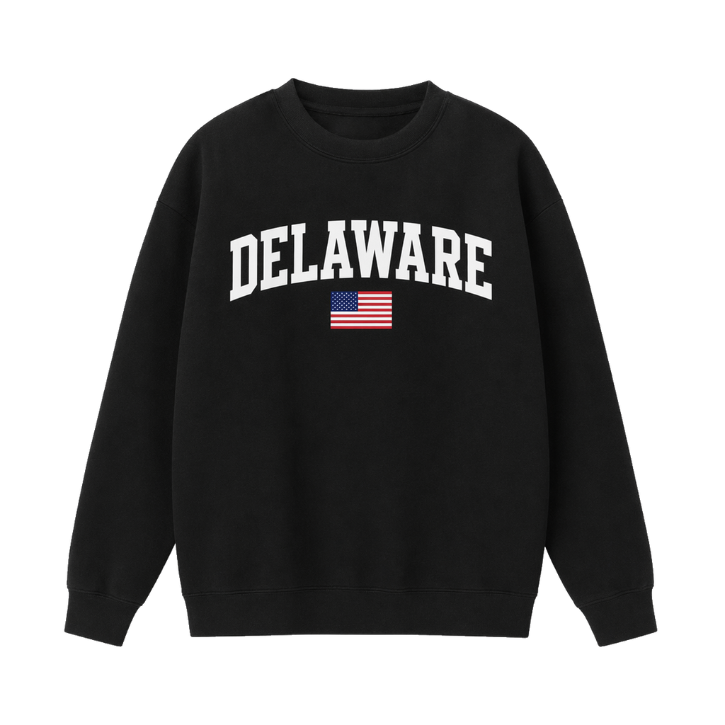 Collection 2 Delaware Essential Heavyweight Crewneck Sweatshirt - Black front