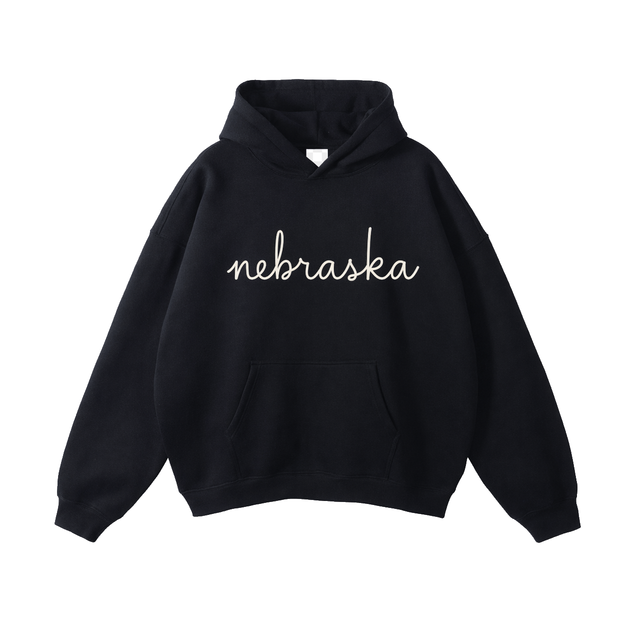 Collection 3 Nebraska Oversize Fleeced Hoodie - Black front