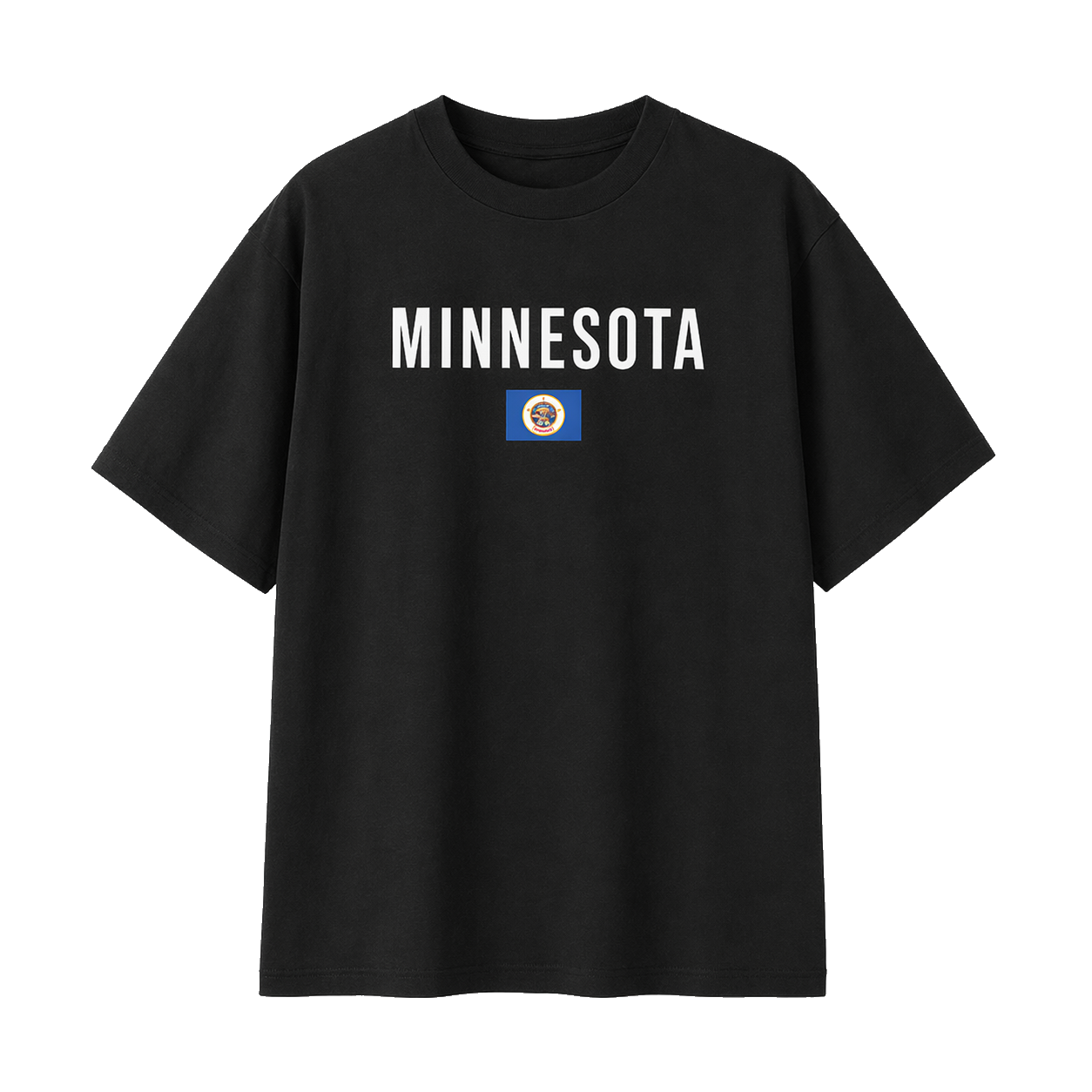 Collection 7 Minnesota Essential Cotton T-Shirt - Black front