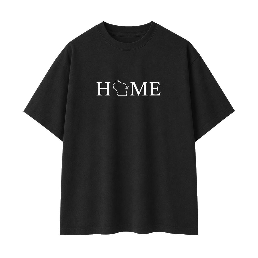Collection 5 Wisconsin Essential Cotton T-Shirt - Black front
