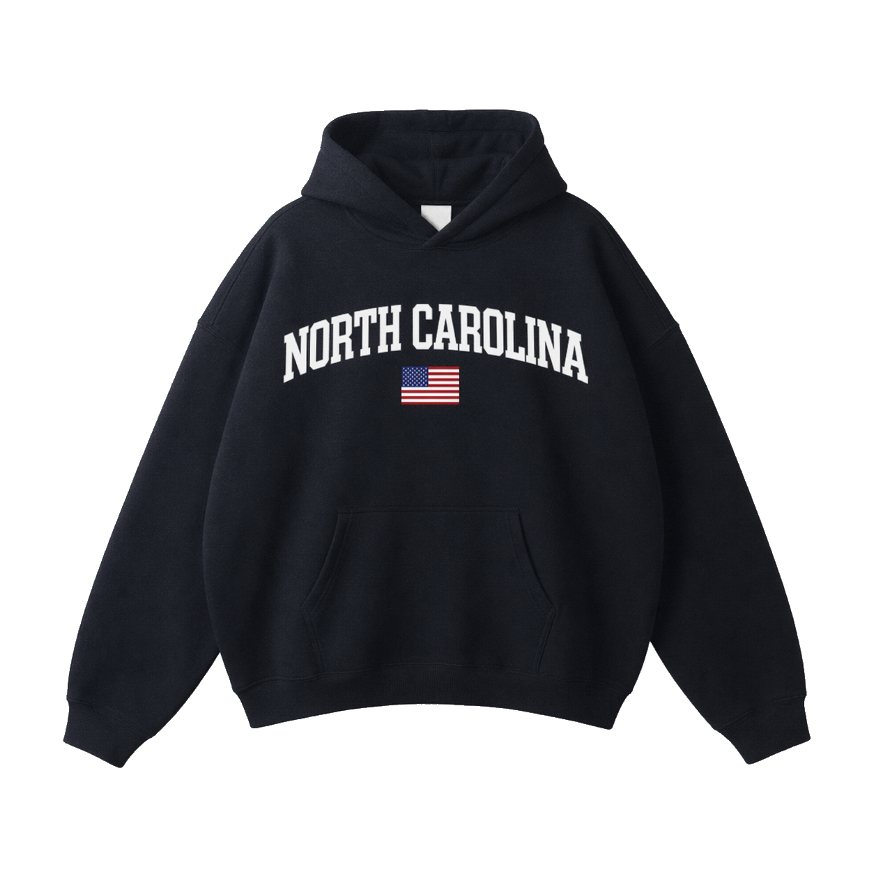Collection 2 North Carolina Oversize Fleeced Hoodie - Black front