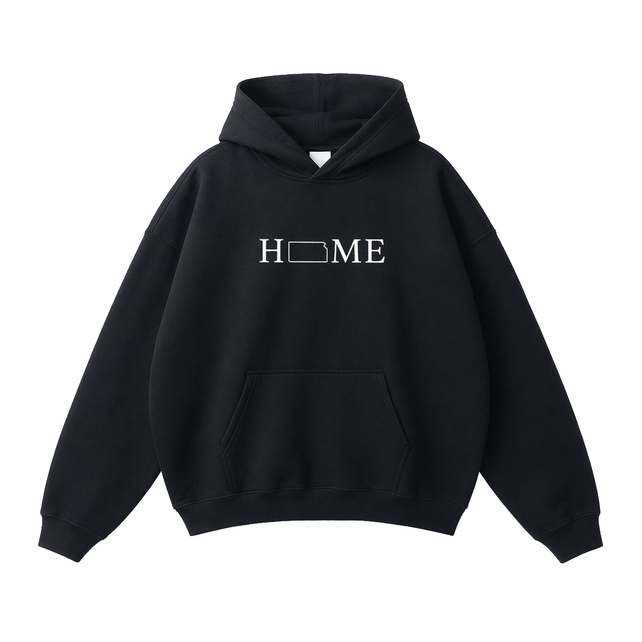 Collection 5 Kansas Oversize Fleeced Hoodie - Black front
