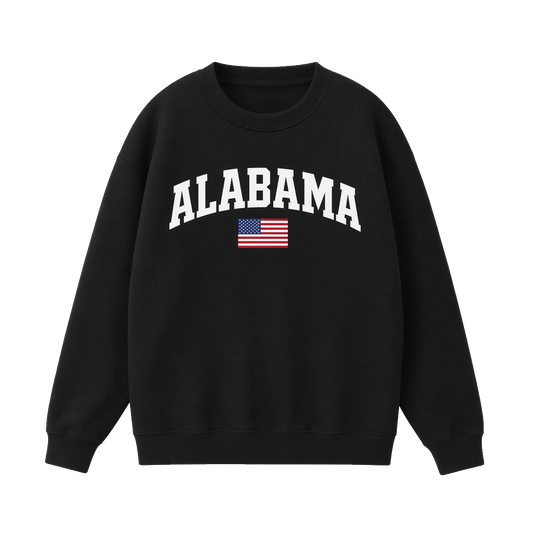 Collection 2 Alabama Essential Heavyweight Crewneck Sweatshirt - Black front