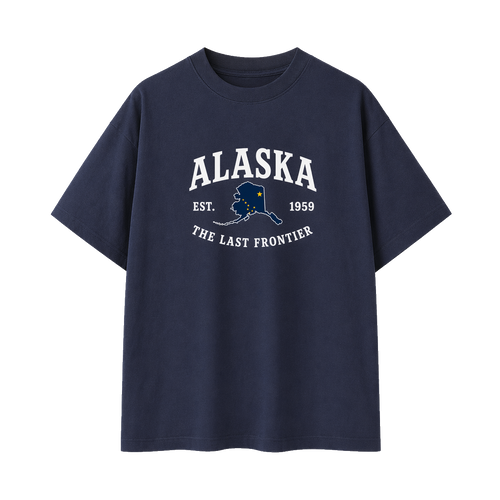 Collection 8 Alaska Essential Cotton T-Shirt - Navy Blue front