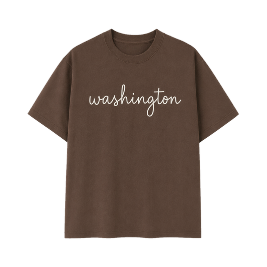 Collection 3 Washington Essential Cotton T-Shirt - Coffee front