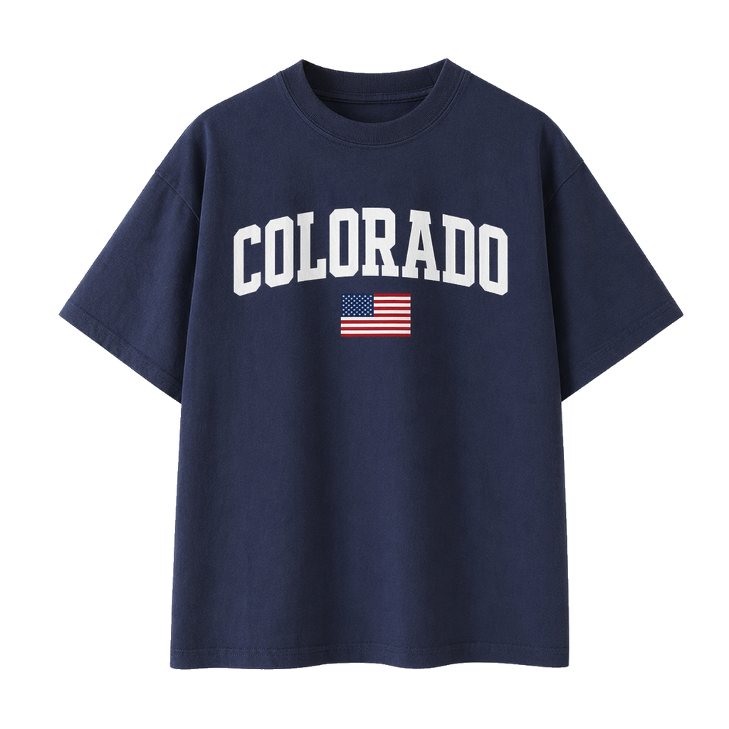 Collection 2 Colorado Essential Cotton T-Shirt - Navy Blue front
